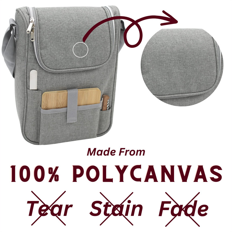 Picture of Cross-Border Classy Red Wine Handbag Two Bottles of Oxford Cloth Thickeneded Insulated Bag Gift Bag Single Shoulder Ice Bag Printed Logo