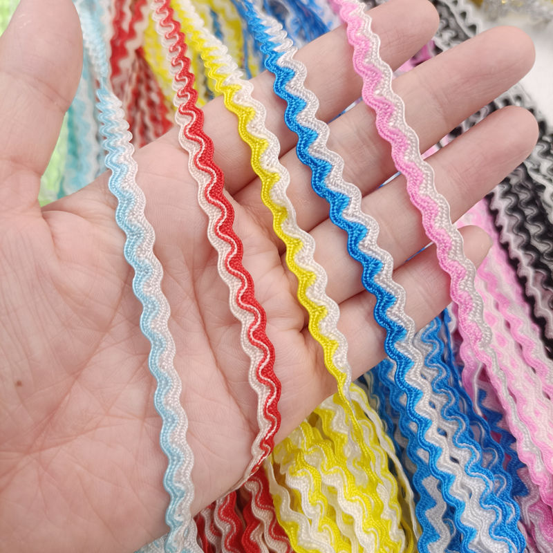 5mm two-color S-shaped wave pattern curved belt sailor belt decoration Miao couple lace diy clothing accessories water wave edge