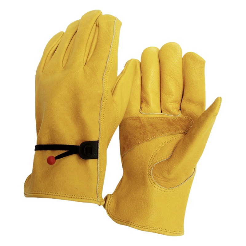 Cross-border Labor Protection Gloves Comfortable Soft Wear-resistant Work Gloves Cowhide Riding Gloves Garden Gloves for Construction Sites