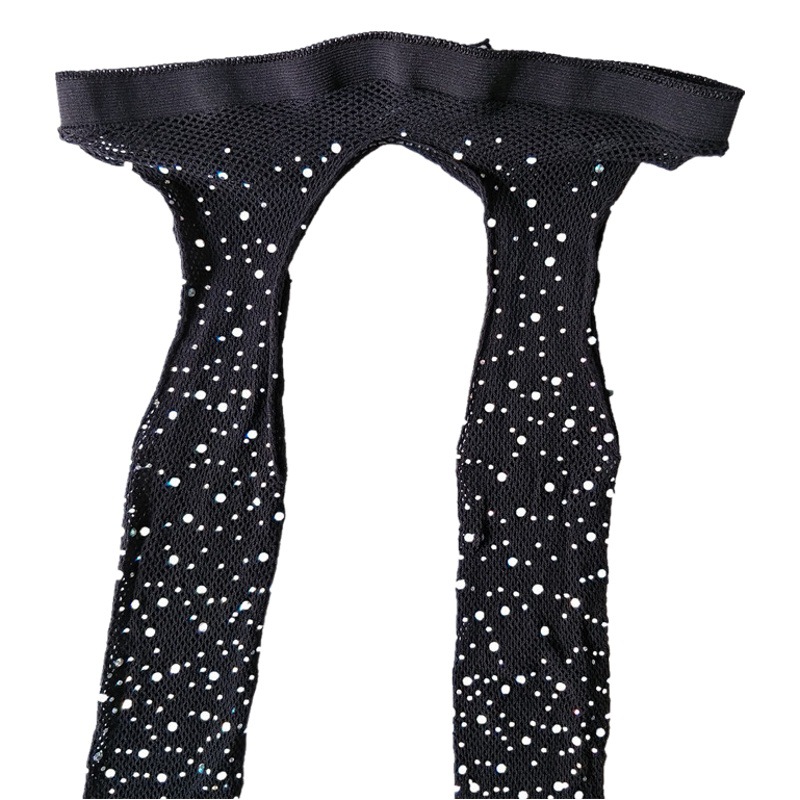 Europe and the United States sexy hot drilling four-sided open pantyhose children's fishnet socks AliExpress Amazon hot drilling women's socks