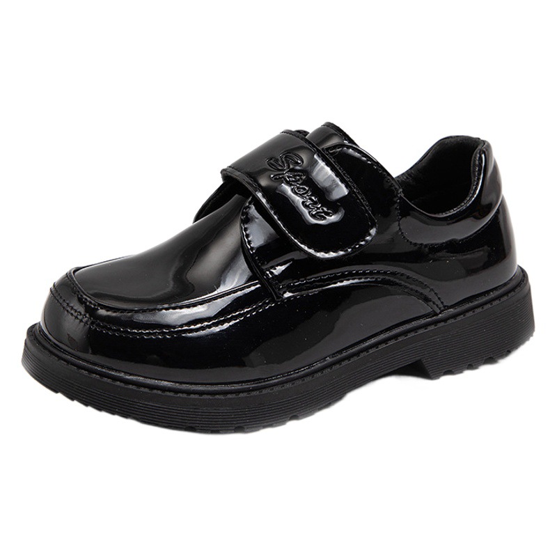 Picture of Children's Shoes, Boys' Leather Shoes, Spring & Fall 2025 New British Style Black Soft Soles, Middle-Aged and Primary School Students' Performance Shoes