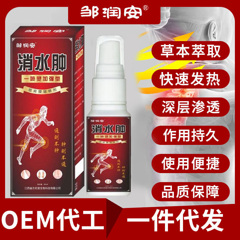 Elimination · edema spray neck shoulder waist leg joint edema discomfort spray herbal fever e-commerce group purchase factory supply