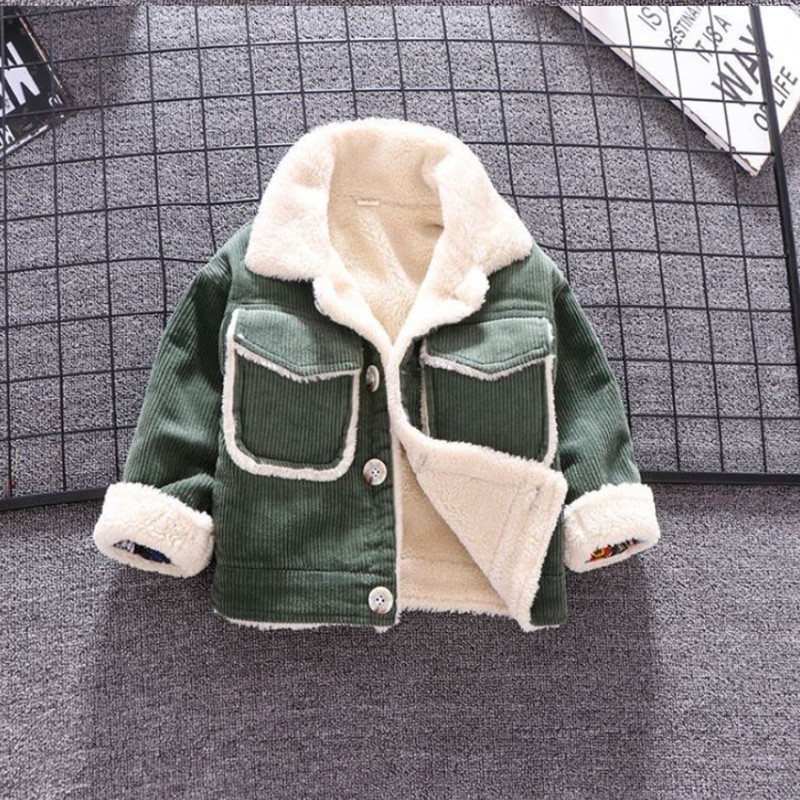 Picture of Baby 2023 cotton clothes winter fleece-lined thickened cartoon 4 Children 3 baby Autumn and Winter 2 children 1 year old boy coat fashion