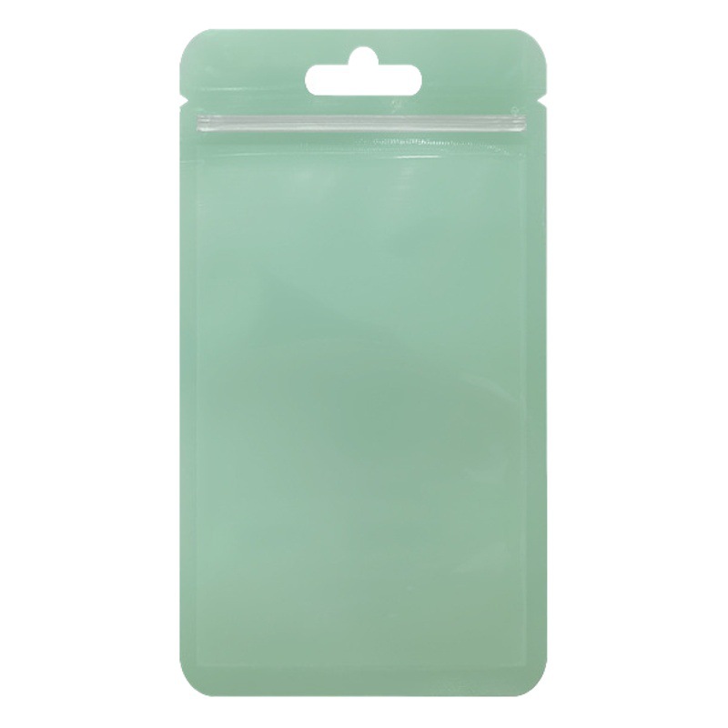 Macaron Color Ziplock Bag Thickened Color Yin and Yang Bone Bag Jewelry Sealed Bag Makeup Brush Transparent Packaging Bag Wholesale