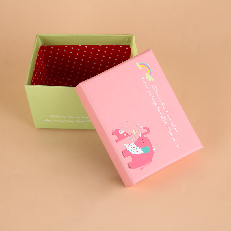 Cute Cartoon Children's Holiday Gift Box Square Gift Box Gift Packaging Box Gift Empty Box Wholesale Customization
