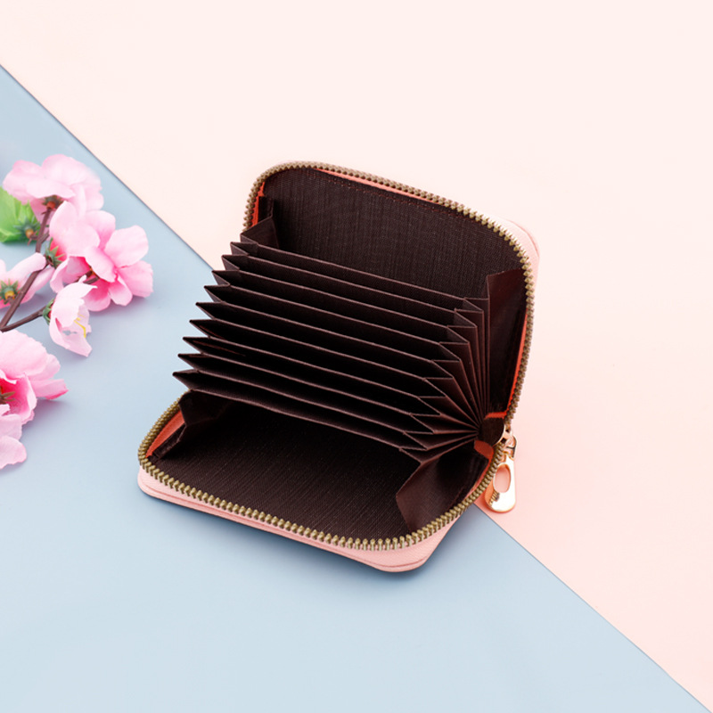 Picture of Women's Organ Zipper Card Bag Multi-card ID Bag Multi-functional Coin Purse Credit Card Bag Mini Men's Simple