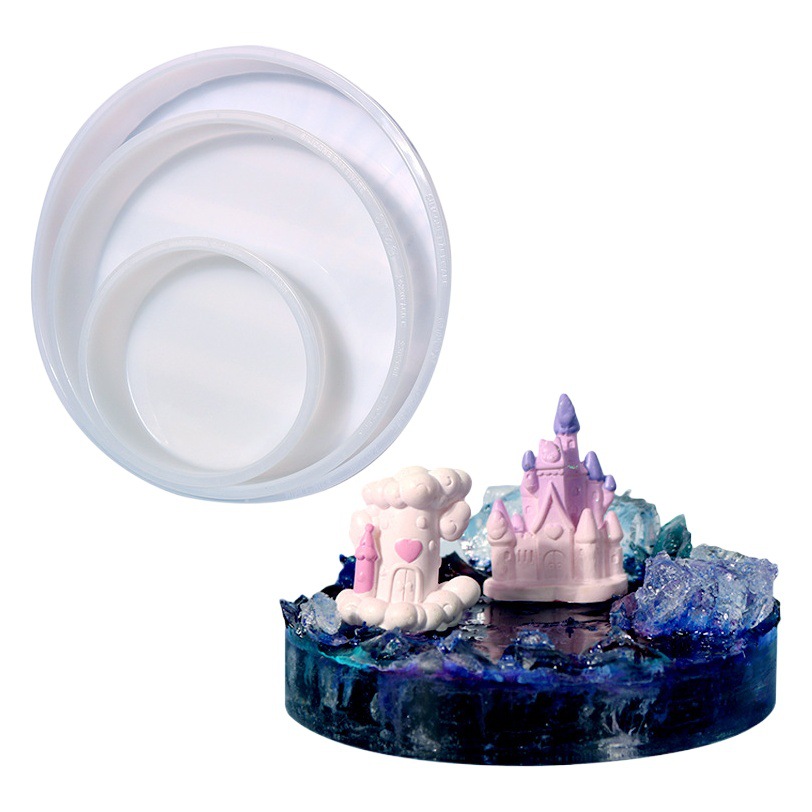 Triumphant diy large round pendulum dropping mold ocean crystal ornaments silicone mold cross border