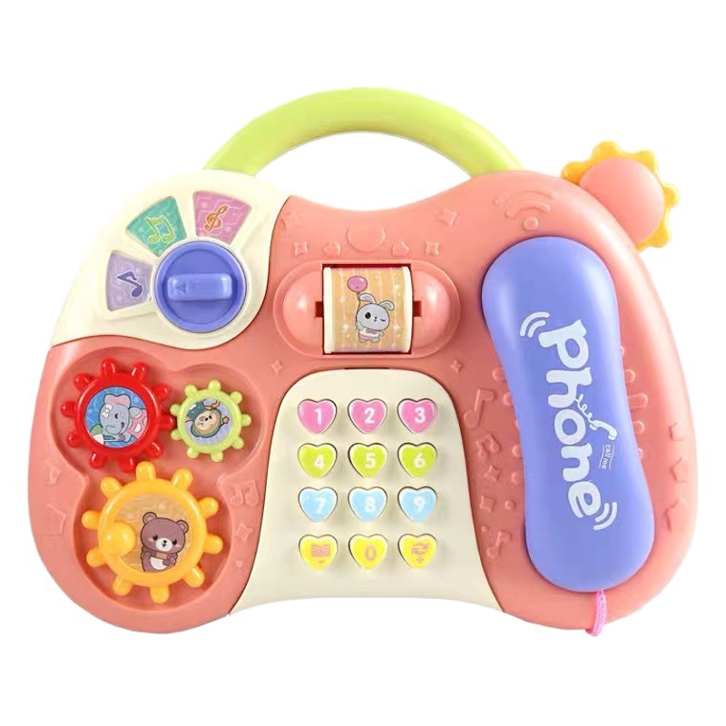 Children's Telephone Simulation Landline Toy Baby Puzzle Multifunctional Music Story Machine Early Education Baby Boys and Girls