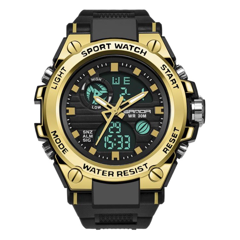 Sanda Sports Watch Male Students Junior High School Outdoor Waterproof Special Forces Cool Tactical Youth Luminous Electronic Watch