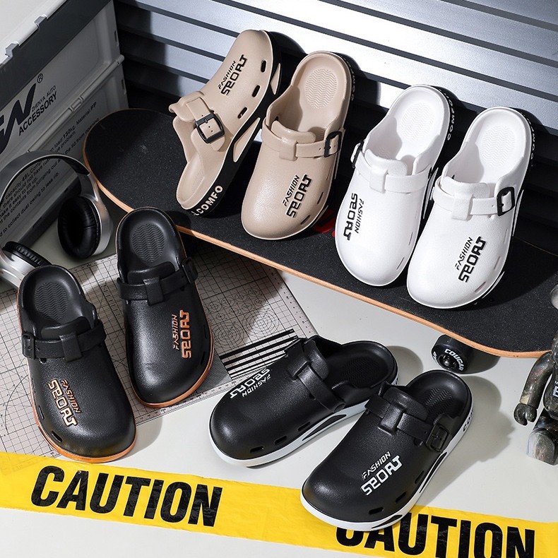Birkenstock Men's Summer Kitchen Chef Shoes Cross-Border Personalized Soft-Soled Toe-Toe Slippers Non-Slip Chef Shoes Eva Slippers