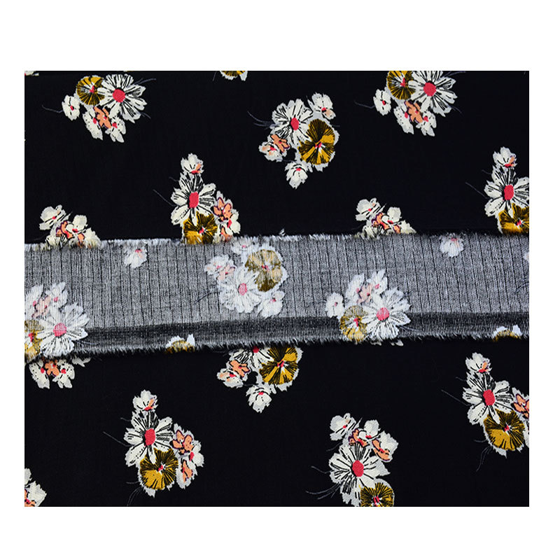 Cotton Reactive Printing Double Woven Fabric Women's Casual Wear Printed Fabric
