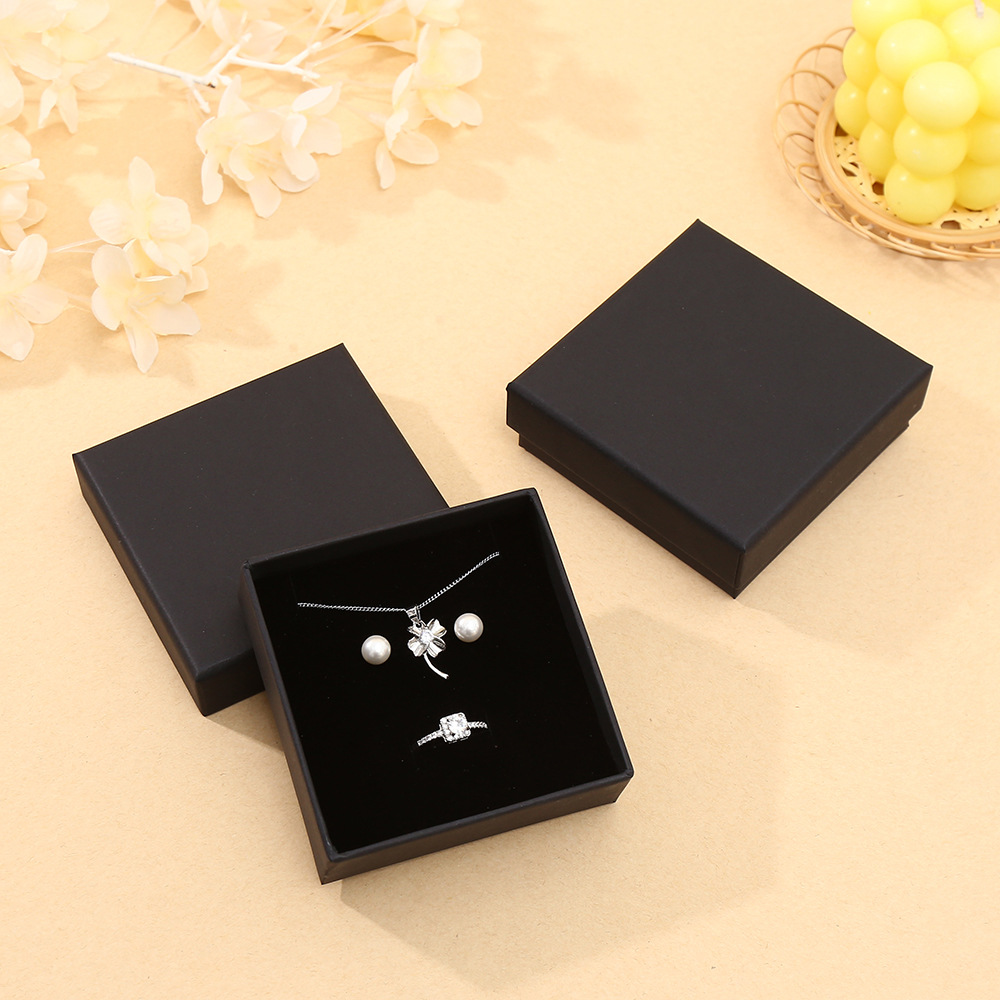 Wholesale ring packaging box jewelry storage box universal size gift box heaven and earth cover gift box jewelry simple paper box