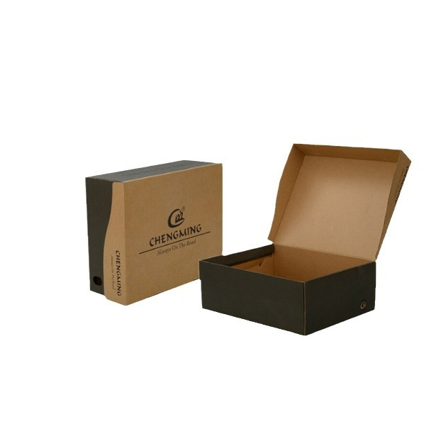 Picture of Cowhide Color Shoe Box Carton Custom Manufacturer Direct Sales Flip Foldableing Shoe Box E-Commerce Packaging and Delivery Shoe Box Packaging Box