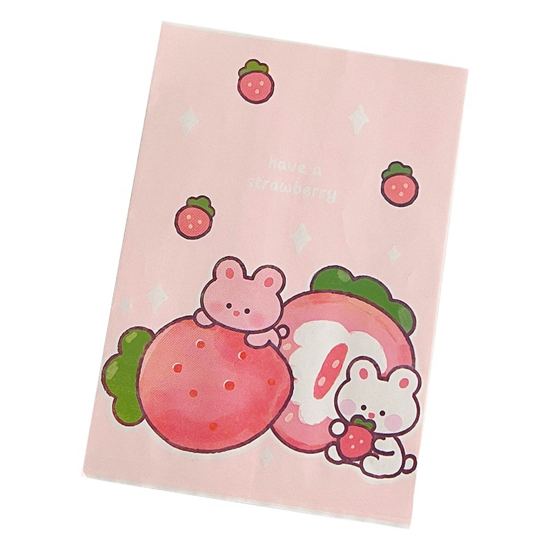 Tengyi Cute Cartoon Strawberry Rabbit Paper Storage Bag Mini Paper Bag Set up Decorative Props Packaging Materials