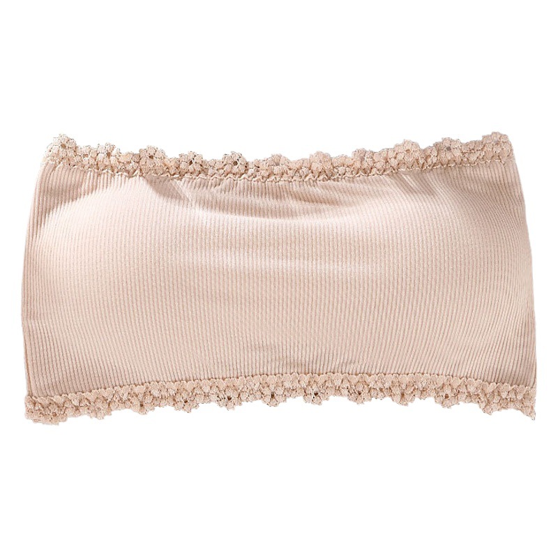 Strapless Tube Top Bra for Women, Beautiful Back, Wrapped Chest, Anti-Exposure Bottoming, Push-Up Non-Slip Invisible Bra with Breast Pads, Summer Thin