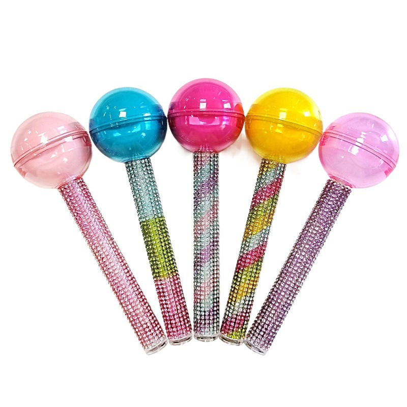 Yueshunxing Spot Clearance Spherical Lipstick Transparent Lip Glaze Tube Lollipop Lip Balm Tube Dual-Use Lip Gloss Tube