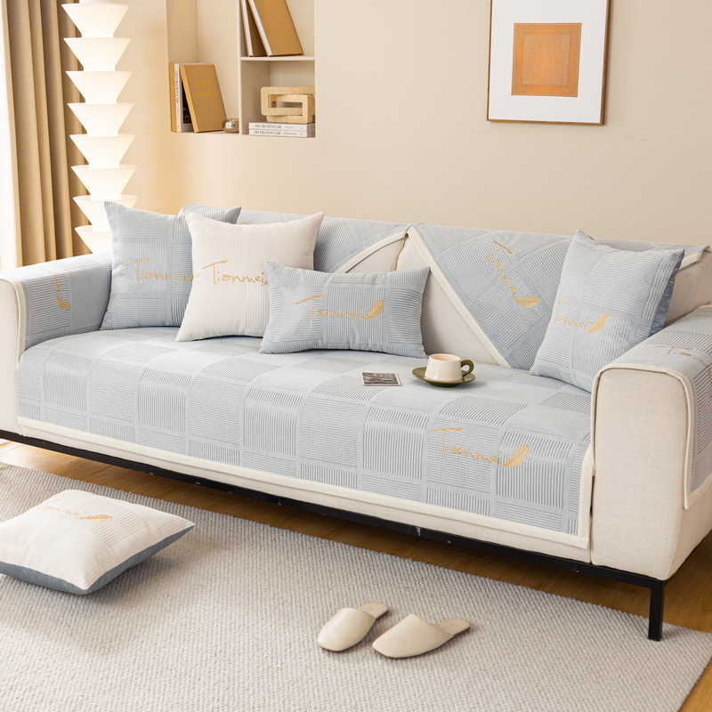 Picture of Autumn and Winter New Sofa Cushion Plush Seat Cushion Sofa Cover Plush Embroidery Modern Simple Non-slip Winter Thickened Cushion