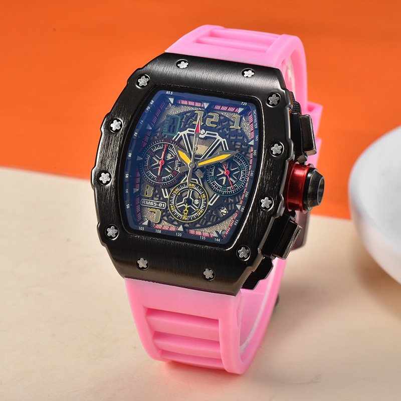 Picture of 2025 New Foreign Trade Men's Quartz Watch Multi-Functional Six-Pin Barrel-Shaped Fashion Hollow Business Watch Wholesale