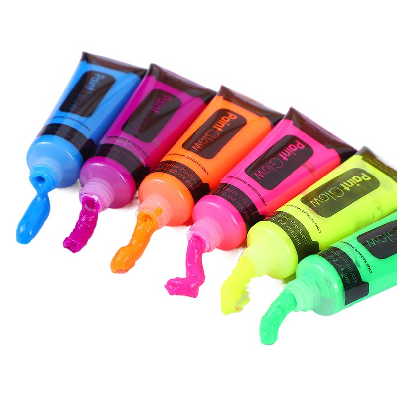 Cross-border water-based eco-friendly fluorescent facial finger paint Halloween dance washable face color body paint