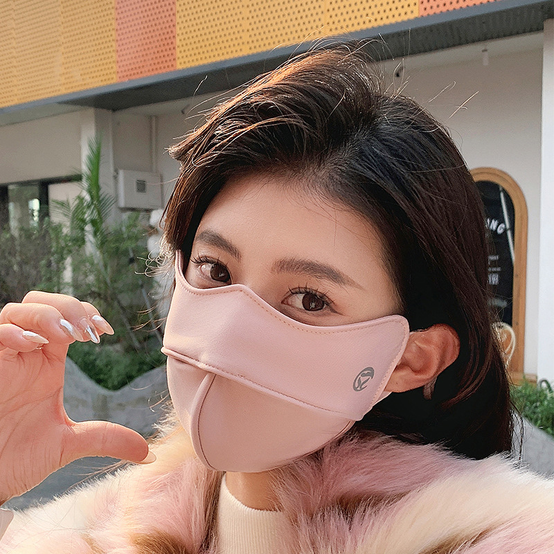Picture of 2025 Autumn and Winter Warm Mask for Women 5D Three-Dimensional Eye Protection Fleece-Lined Soft Fishbone High-Value Cold-Proof Cycling Mask