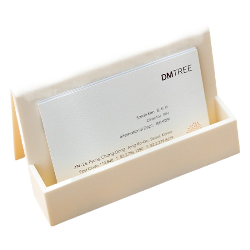 Picture of Creative card case card holder desktop business card storage box plastic wholesale business card display stand