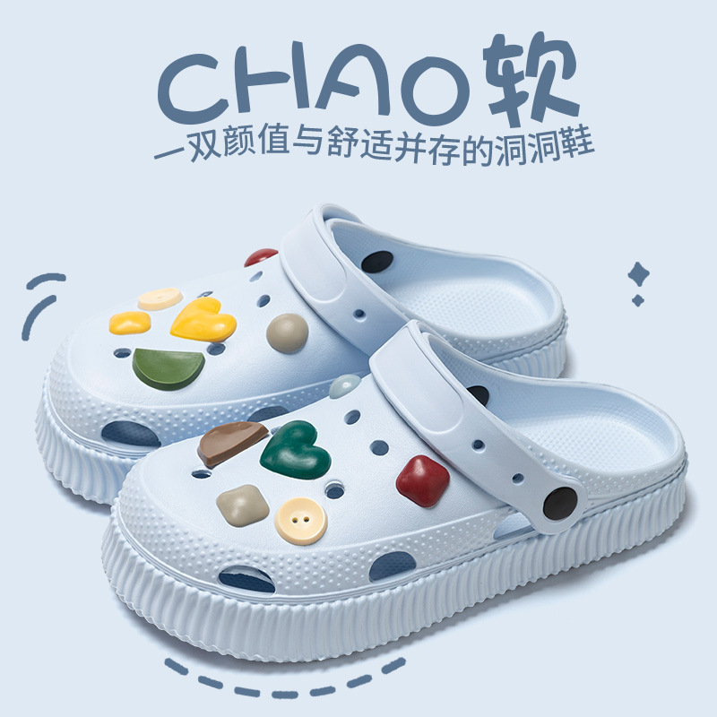 Cave Shoes Girls Outer Wear Couple's Baotou Slippers Women's Sandals and Slippers Women's Home Shoes Women's Sandals and Slippers Men's Cave Shoes