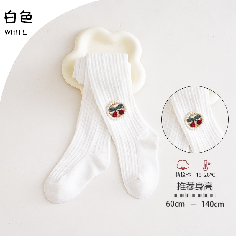 Picture of Baby pantyhose children's leggings 2023 spring and summer a cherry combed cotton baby bottoming socks spot wholesale