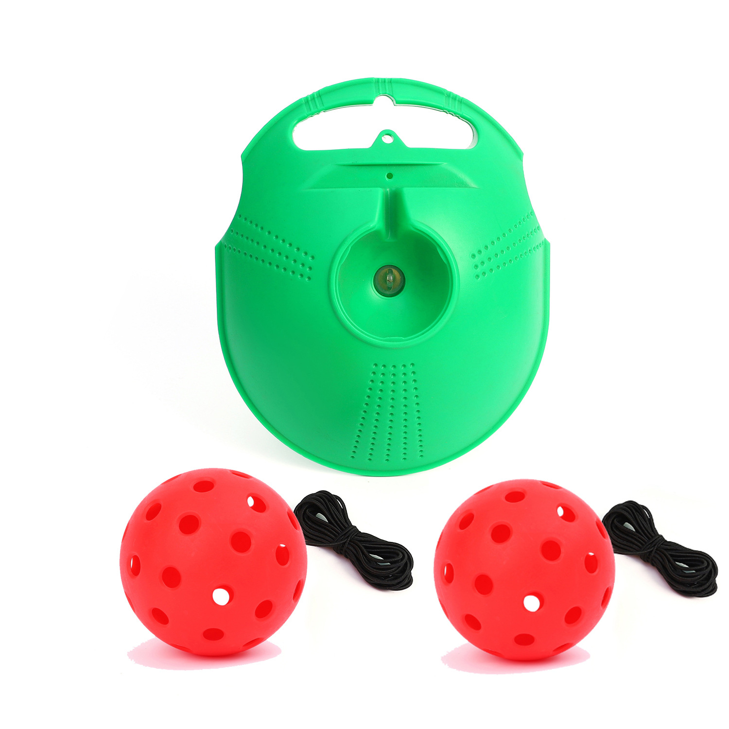 Picture of Pick ball trainer training base 40 holes high elastic plastic hole ball beginners practice Pickleball