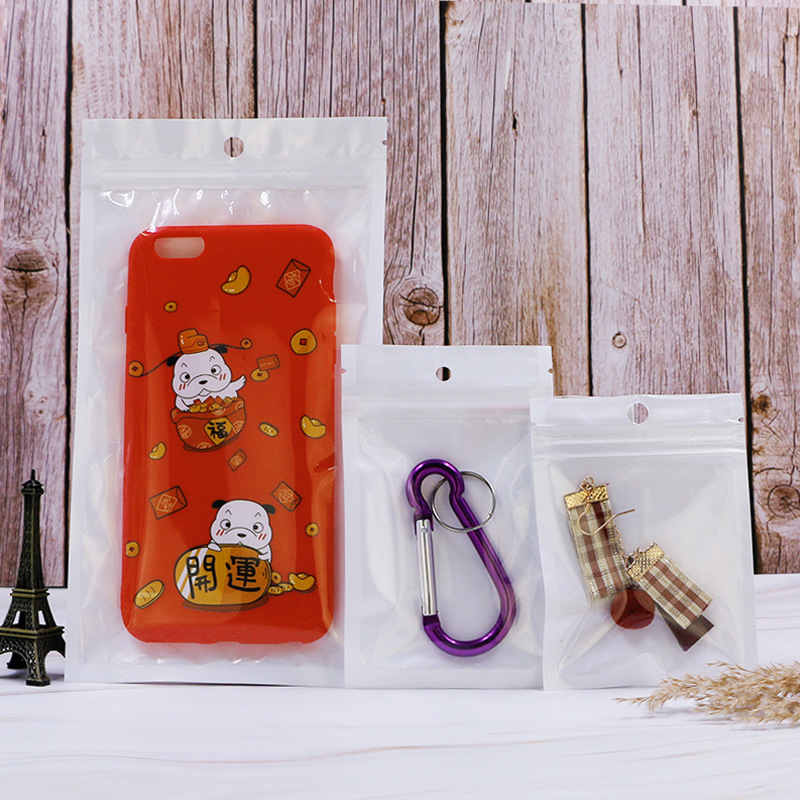 12*22cm Pearl film Yin and Yang bone bag mobile phone shell packaging bag jewelry sealing self-sealing bag plastic bag