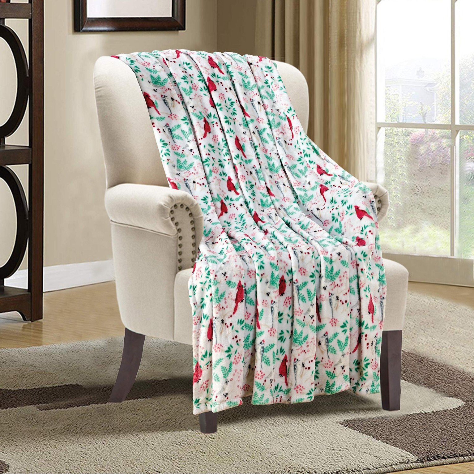 Picture of Christmas atmosphere winter snowman blanket soft and comfortable flannel warm home essential blanket holiday gift