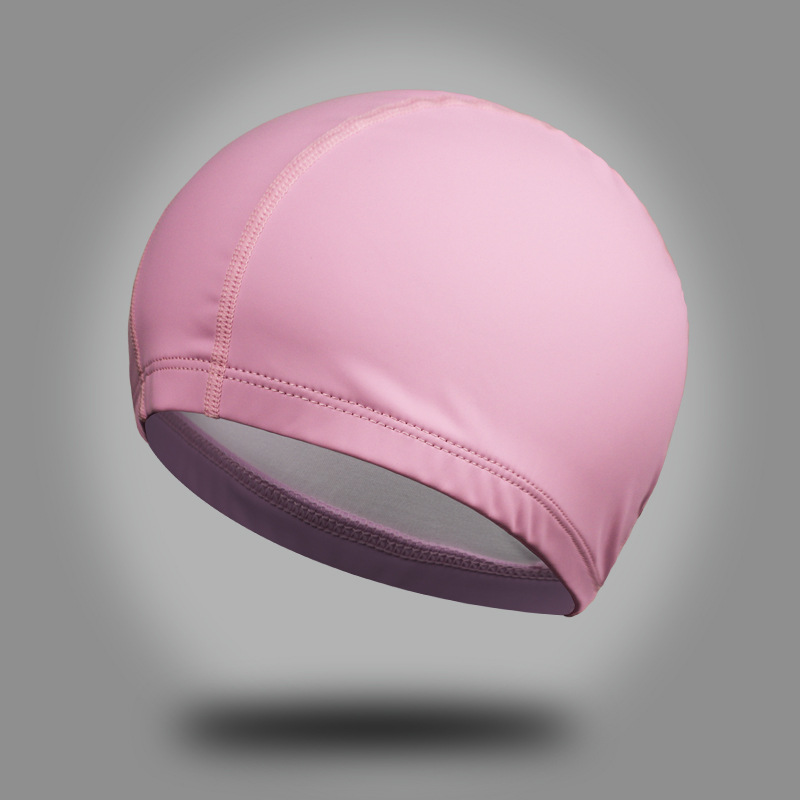 Picture of Pu swimming cap factory wholesale high elastic waterproof breathable head large swimming cap adult men and women PU coated swimming cap