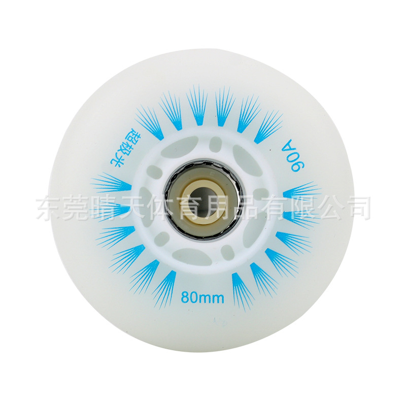 Picture of Factory wholesale skates children's flash wheel roller skates straight row luminous wheel adult roller skating PU speed skating flash