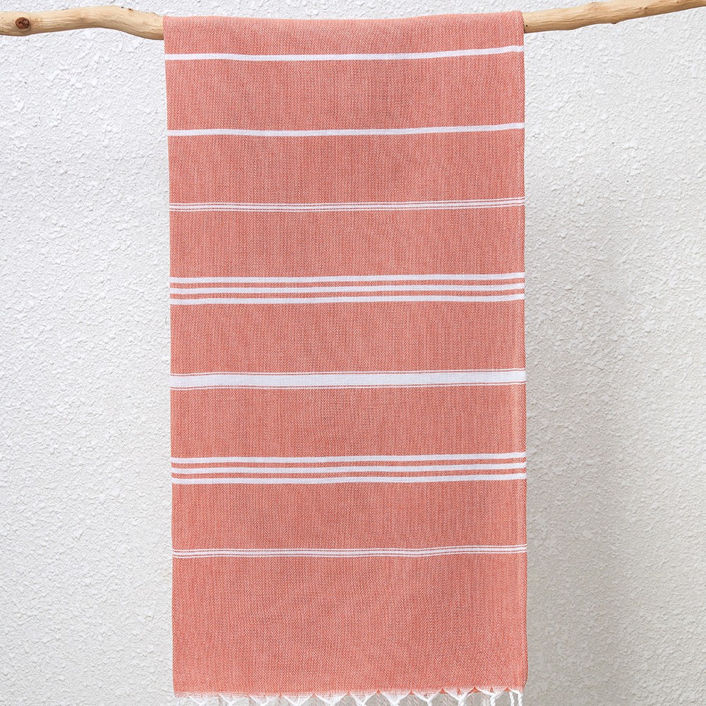 Picture of Turkey Beach Towel Turkey Towel Ears Tassel Beach Towel Striped Bath Towel Quick-Drying Customizable Embroidered