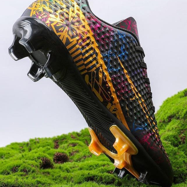 Cross-Border 2024 New Football Shoes Men's Low-Top Shoes Long Spikes Women's Broken Nails Tf Youth Grass Sports Shoes Training Shoes