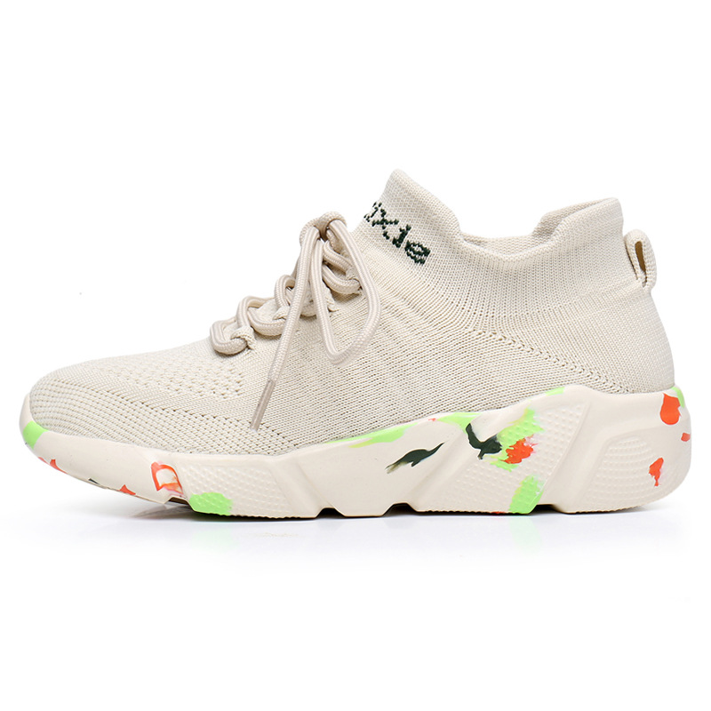 Picture of Cross-border sneaker shoes for men and women spring and autumn breathable fly woven elastic socks shoes knitted soft bottom socks running shoes