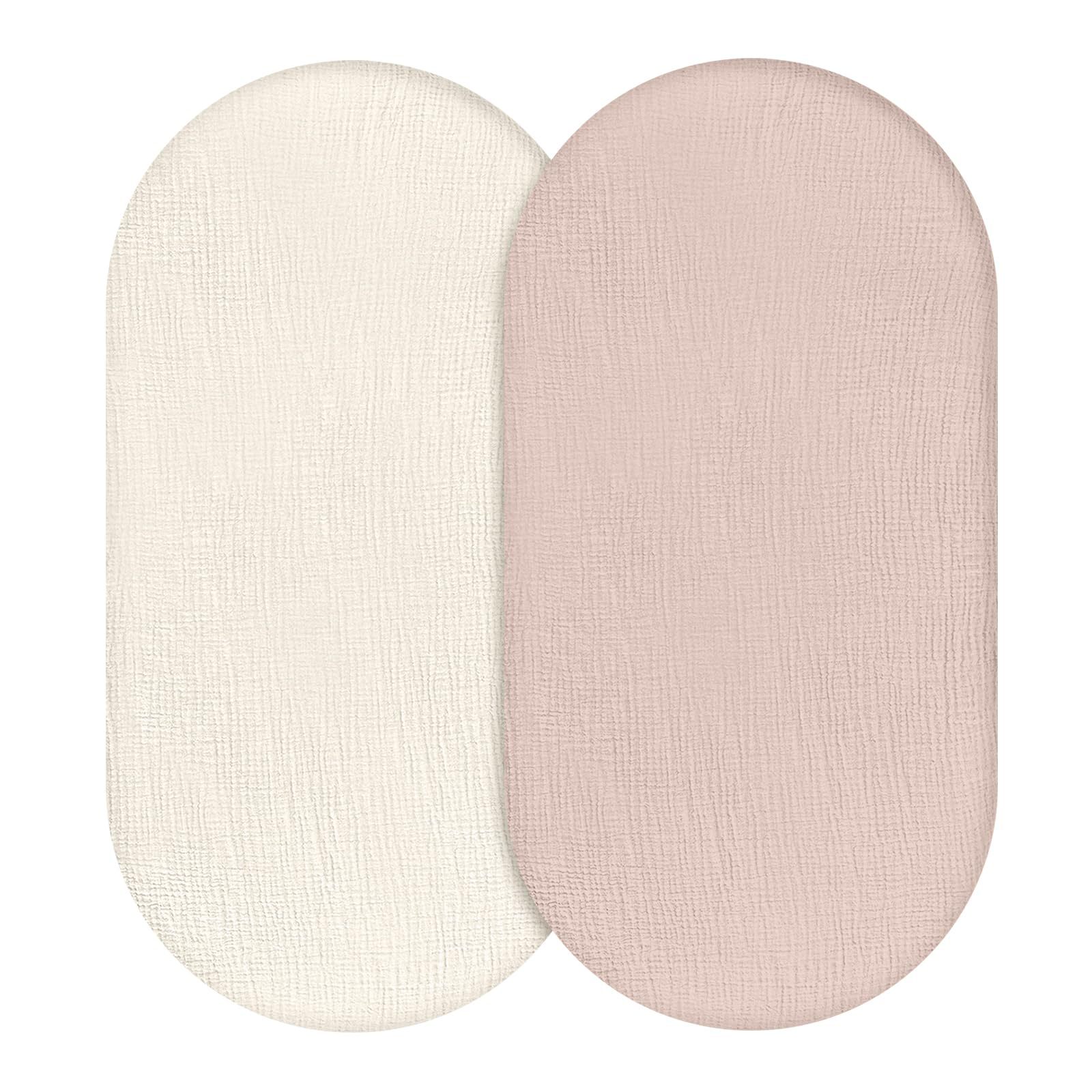 Picture of Cross-border Baby Cradle Bed Cover 2-piece Muslin Breathable Cotton Yarn Cradle Mattress Removable Change Cover