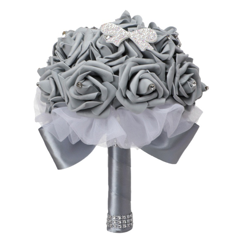 New Western-style wedding supplies wedding bride bridesmaid holding flowers simple pe foam flowers butterfly artificial flowers wholesale