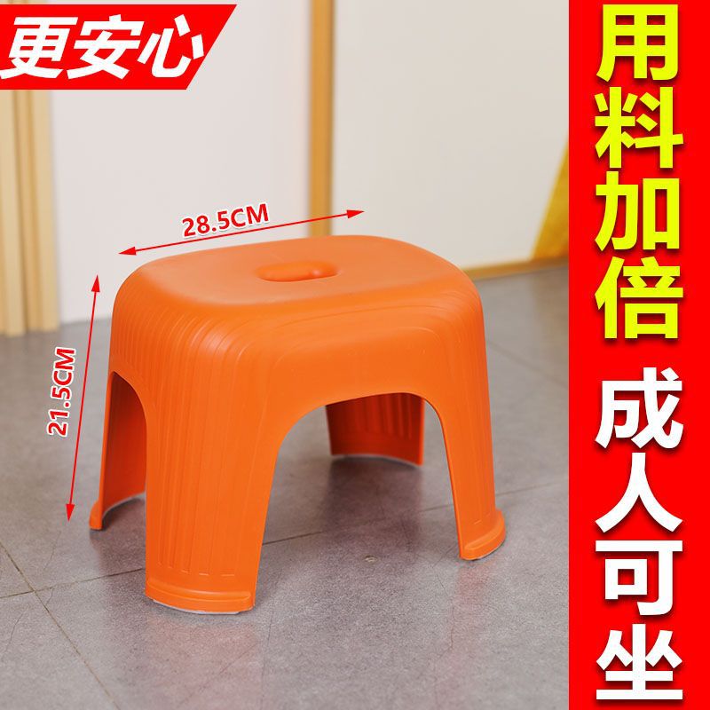 Picture of (2 pcs) plastic chair thickened new children's kindergarten backrest chair stool home dining chair