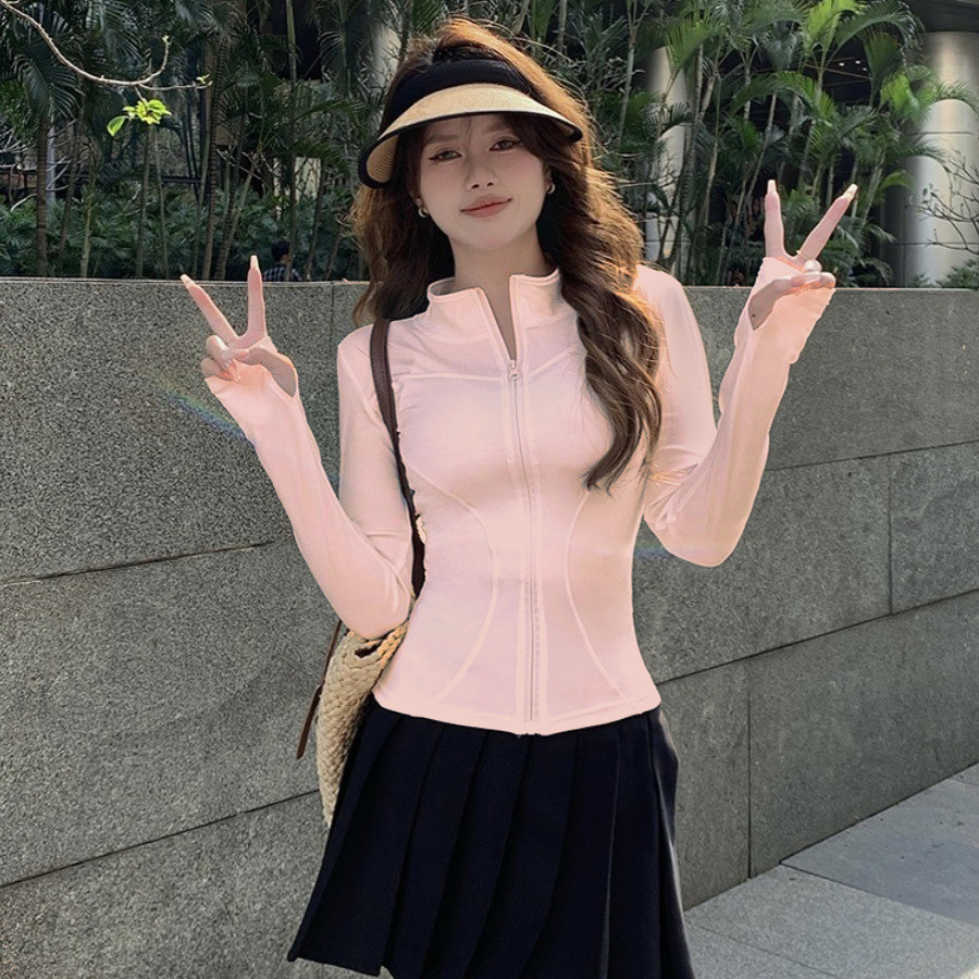 Picture of Cross-Border Sun Protection Clothing for Women, Summer Outdoor Cardigan, Slim Ice Silk Sun Protection Clothing, Anti-Uv Yoga Jacket for Women