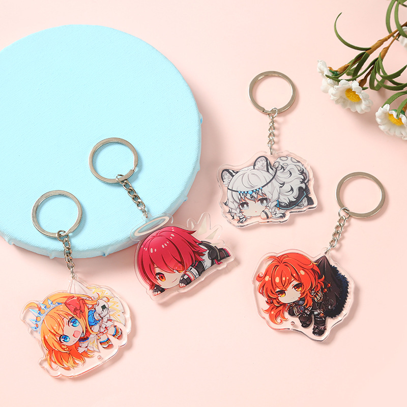 Picture of Acrylic Keychain Wholesale Creative Cartoon Animation Keychain Pendant DIY Star Peripheral Keychain