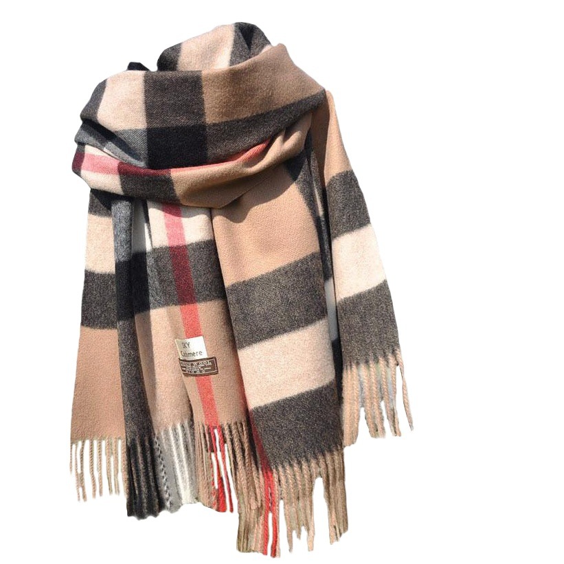 Autumn and winter new scarf female British Babag cashmere scarf shawl dual-use thick couple scarf wholesale