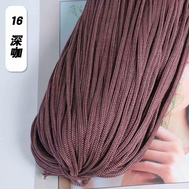 Picture of Light body thread ice silk thread hook hat hook thick hollow thread bright silk thread hand-woven off-shelf sun hat thick wool