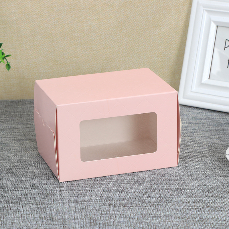 Picture of Open window transparent cake roll packaging box tiramisu baking packaging box rectangular mousse cake box wholesale