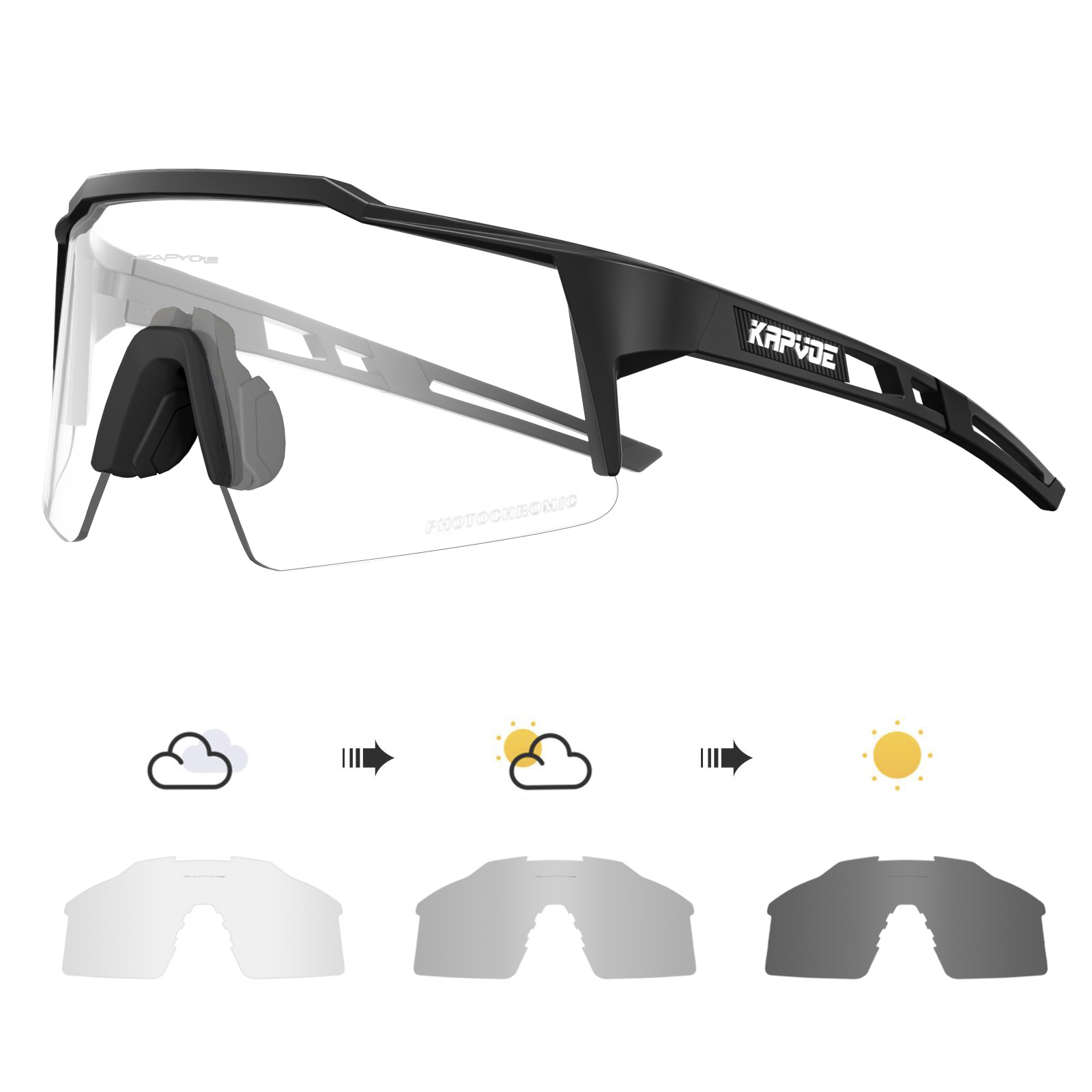 Picture of Kapvoe Cycling Glasses Four-Lens Set Bicycle Windproof Goggles Road Bike