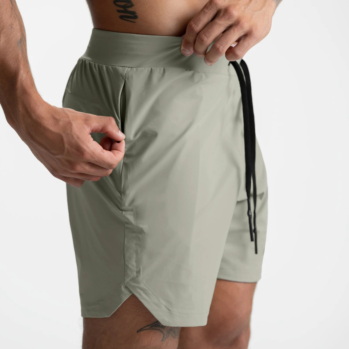 Cross-border Men's Single-layer Shorts European and American Summer Shuttle Solid Color Leisure Sports Fitness Trendy Pants Shorts