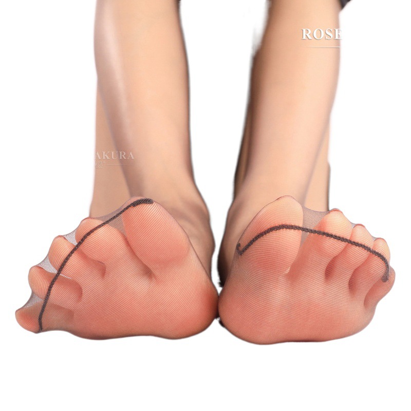 Luoying 0D Ultra-thin Sexy Silk Stockings Women's Thin Sexy Black Silk Tipped Foot-shaped Pantyhose 0825