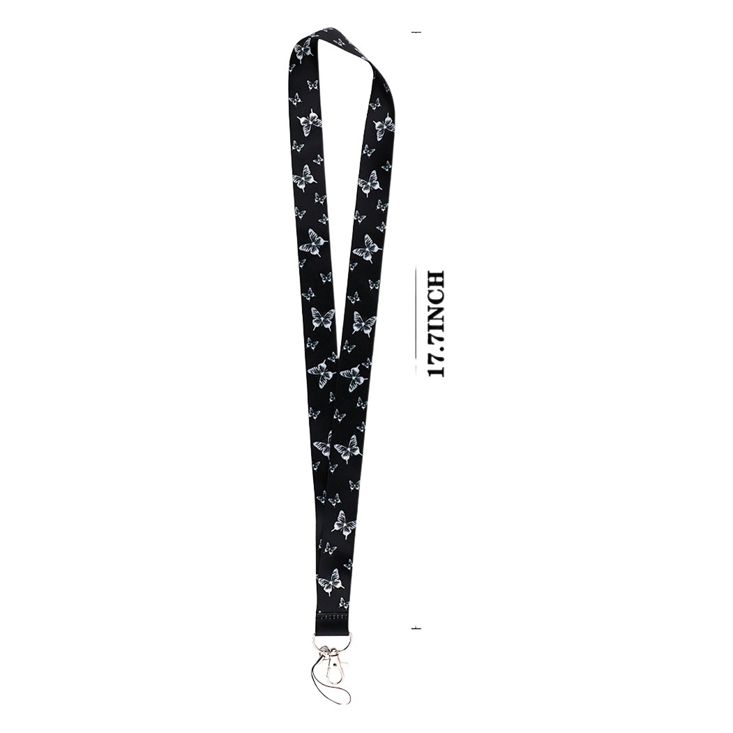 Monarch Butterfly Phone Lanyard Polyester Double-Sided Printed Ribbon USB Flash Drive Key Work Id Accessories Id Card