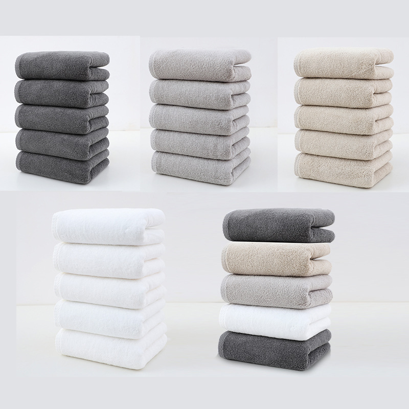 Picture of Cotton towel 5 pack Amazon cross-border European and American Foreign trade wholesale absorbent quick-drying cotton face towel face towel