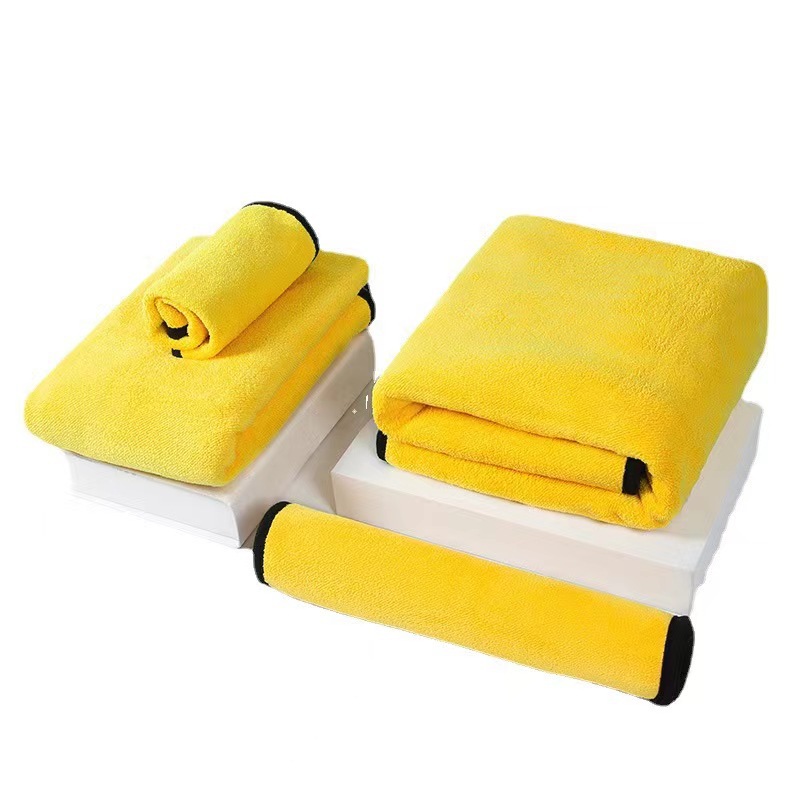 Picture of Thickened car towel double-sided coral fleece absorbent car wash towel kitchen cleaning cloth free laser engraving logo