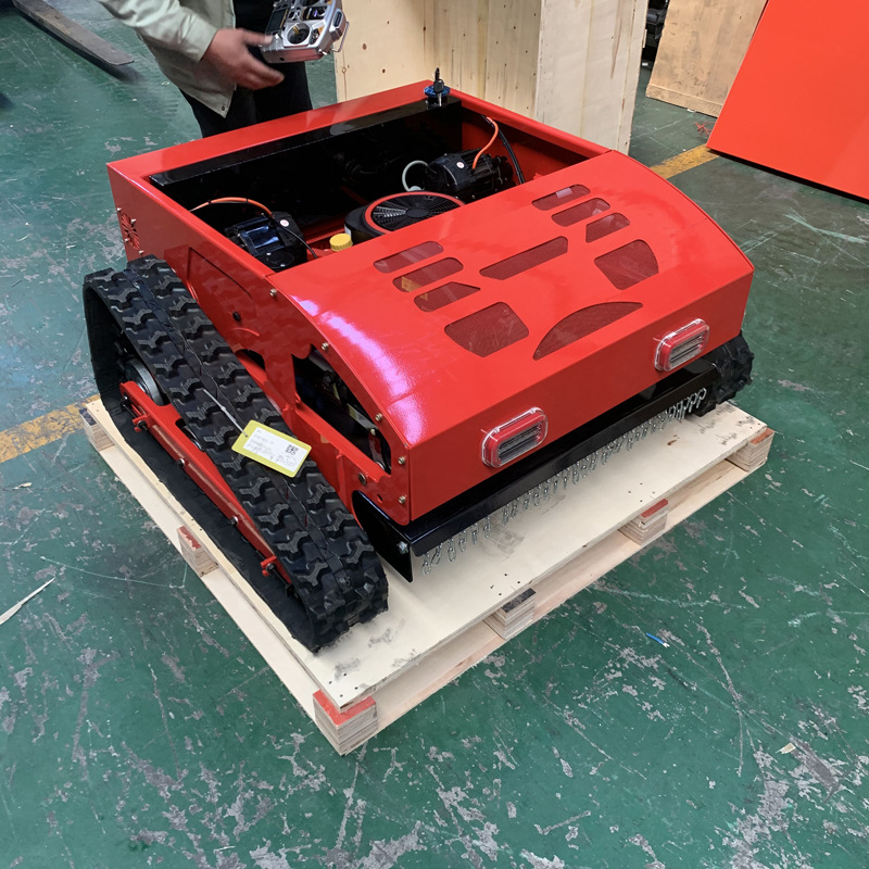 Cross-Border European Crawler Lawn Mower Electric Hybrid Land Reclamation Weeder Intelligent Remote Control Weeding and Crusher